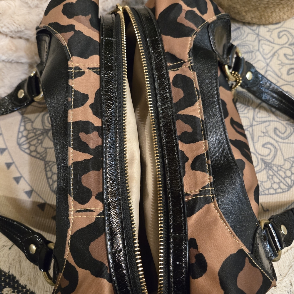 Coach Leopard Print Shoulder Bag in Brown and Black - Picture 8 of 8